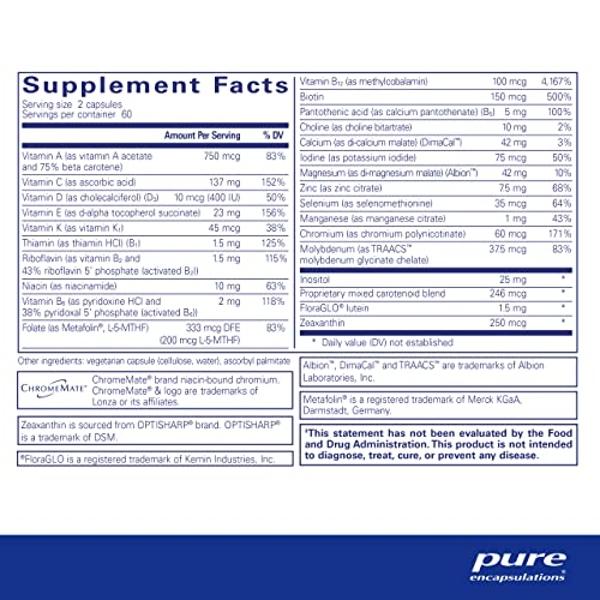 Pure Encapsulations Junior Nutrients - Kids & Teens Multivitamin - Without Iron - with Calcium, Vitamin D3 & Vitamin C - Non-GMO & Vegetarian - 120 Capsules