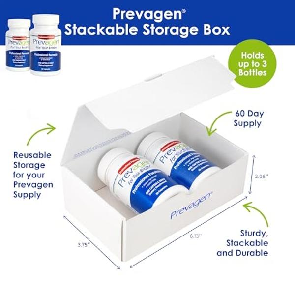 Prevagen Professional Formula 40mg, 30 Capsules |2 Pack| with Apoaequorin & Vitamin D with Attractive and Stackable Storage Box