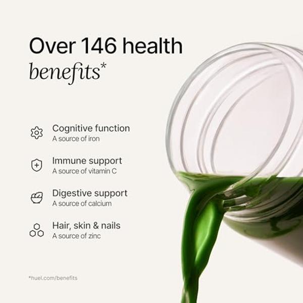 Huel Daily Greens Single Serve Watermelon| Superfood Greens Powder | 91 Vitamins, Minerals, and Wholefood-Sourced Ingredients | Adaptogens, Antioxidants, Gut-Friendly Probiotics | 