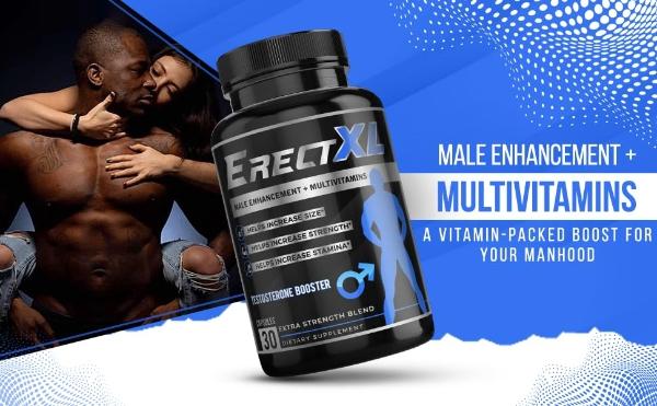 ErectXL Male Enhancement + MULTIVITAMIN - Increase Erection Size, Strength, Stamina | Nitric Oxide & Testosterone Booster w/Horny Goat Weed & Maca Root +19 Ingredients