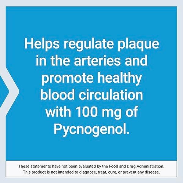 Life Extension Arterial Protect - Blood Pressure Supplement for Heart Health - with gotu kola and Pycnogenol dried French maritime pine bark extracts - Gluten-Free, Non-GMO, Vegeta