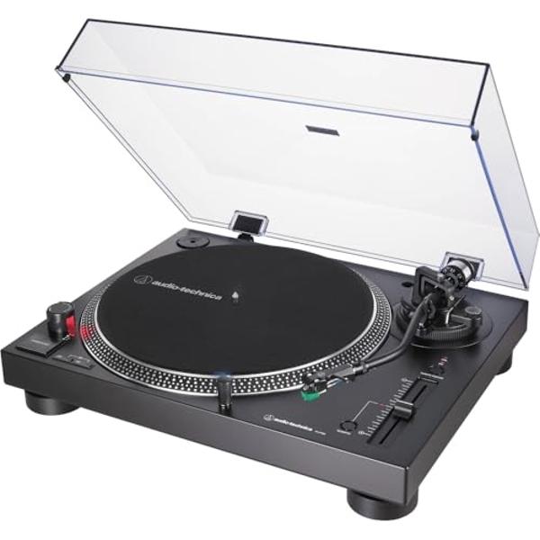 Audio-Technica AT-LP120XUSB Direct-Drive Turntable (Analog & USB), Black, Hi-Fidelity, Plays 33 -1/3, 45, and 78 RPM Records, Convert Vinyl to Digital (Renewed)