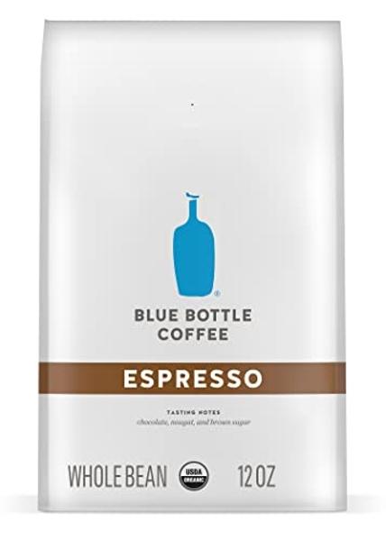 Blue Bottle Whole Bean Organic Coffee, Espresso, Dark Roast, 12 Ounce bag (Pack of 1)