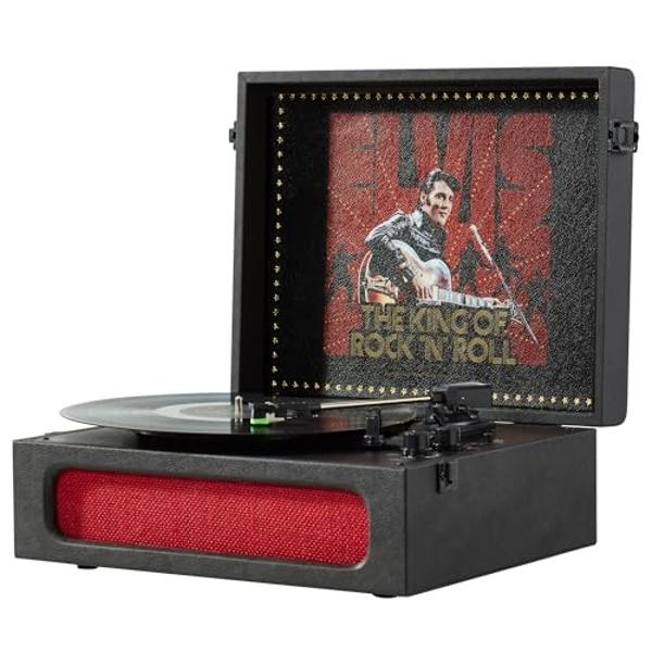 Arkrocket x Elvis Bluetooth Protable Record Player 3-Speed Bluetooth Input and Output Turntable Built-in Speakers with Magnetic Cartridge Auto Off - Elvis Presley '68