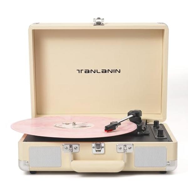 Vintage Standing Pink Vinyl Record Player with Detachable Legs, Built-in 4 Speakers, USB to PC Encoding, 33/45/78 RPM LP Player Bluetooth Retro Turntables Support Headphone Jack, R