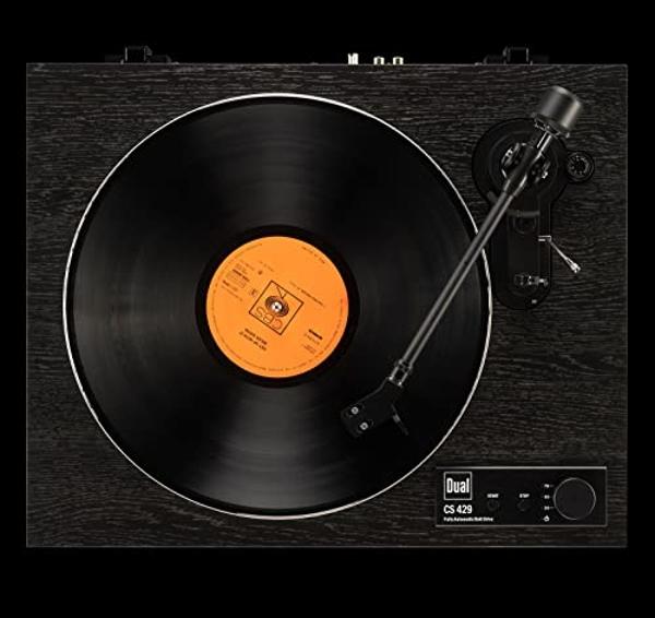 Vinyl Record Player with External Bookshelf Speakers, 33-1/3 45 78 RPM Vintage Bluetooth Stereo Turntable for Vinyl Records,Belt-Driven System,Dust Cover,Auto-Stop, Support AUX-in,
