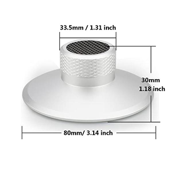 Tertullus Record Weight Stabilizer, Aluminum Record Clamp Vinyl Disc Weight Turntable Accessories(Silver)