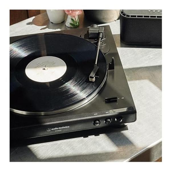 Audio-Technica AT-LP60XBT Bluetooth Stereo Turntable (Black) Bundle with 3' Powered Bluetooth Studio Monitors - Pair (2 Items)
