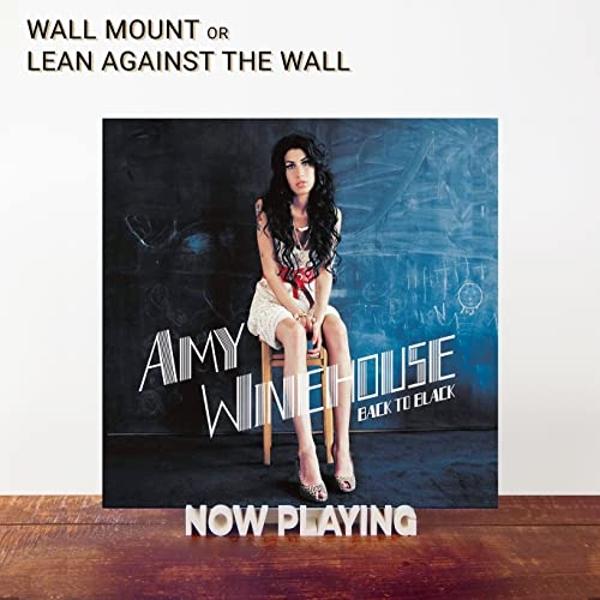 Noahrk Now Playing Vinyl Record Stand - Wall Holder for Single to Triple LP - ABS Plastic, Cream White