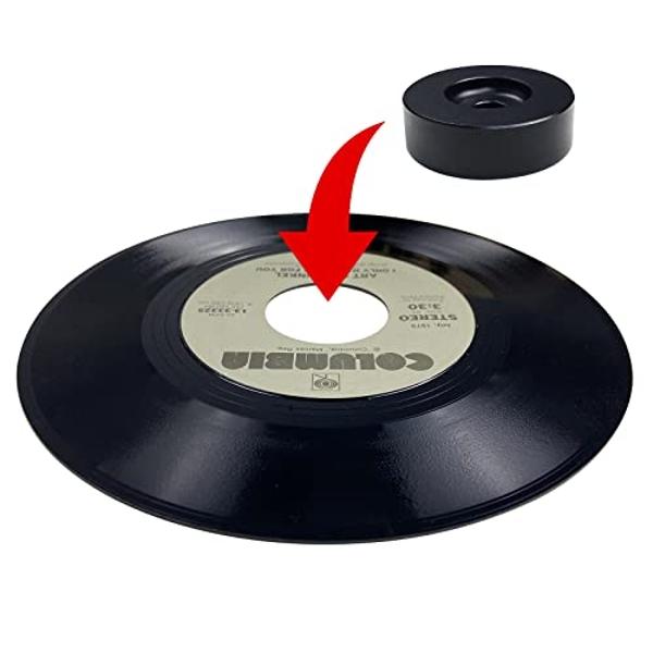 Decibelvibe Vinyl Record Storage and Record Player Stand, Now Playing Display with Stainless Steel and Solid Walnut Wood Premium Design, Up to 75 Vinyl records
