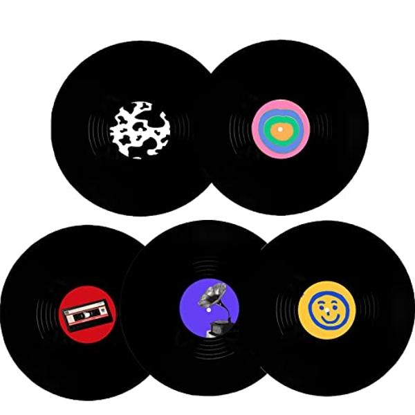 Record Player Bluetooth Turntable with Built-in Speaker, USB Recording Audio Music Vintage Portable Turntable for Vinyl Records 3 Speed, LP Phonograph Record Player, Black