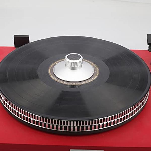 Tertullus Record Weight Stabilizer, Aluminum Record Clamp Vinyl Disc Weight Turntable Accessories(Silver)