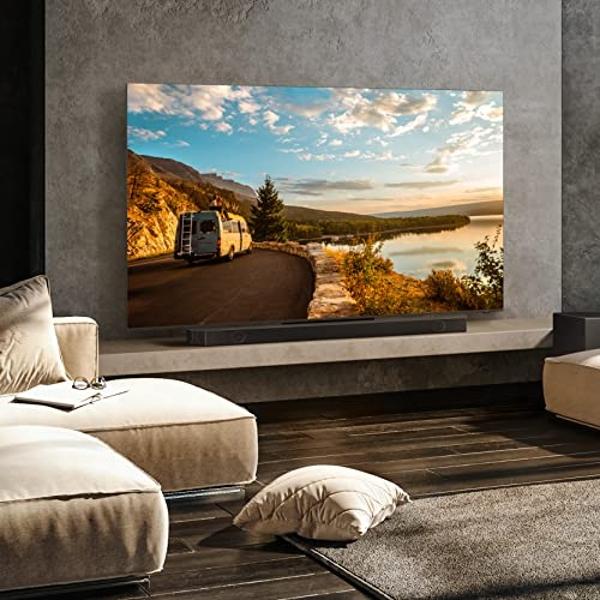 Hisense AX5125H 5.1.2Ch Sound Bar with Wireless Subwoofer, 500W, Dolby Atmos, Bluetooth 5.3, EzPlay, 4K HDMI Pass Through, Roku TV Ready, DTS:X, HDMI/AUX/ARC/Optical/USB, 7 EQ Mode