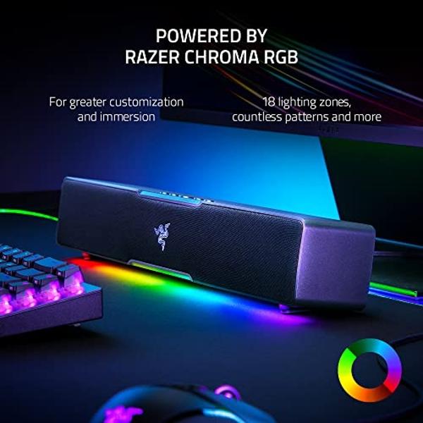 Razer Leviathan V2 X: PC Soundbar with Full-Range Drivers , USB Type C Power and Audio Delivery, Bluetooth 5.0 (Renewed)