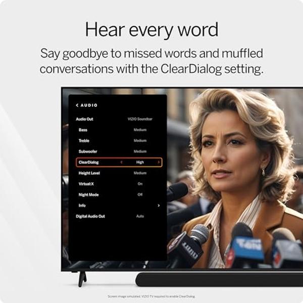VIZIO 5.1 Soundbar SE, Wireless Subwoofer, Surround Sound w/Dolby Atmos, DTS:X, Bluetooth Speaker - SV510X-0806 (New, 2024 Model)
