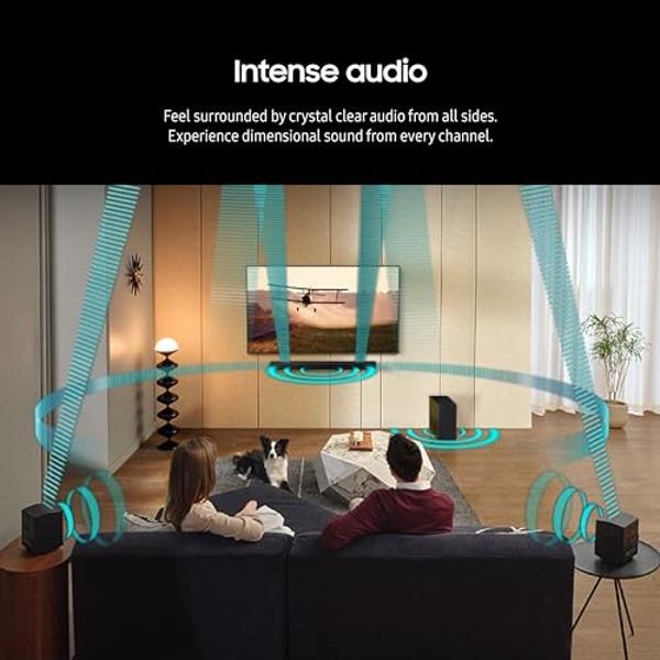 Hisense AX5125H 5.1.2Ch Sound Bar with Wireless Subwoofer, 500W, Dolby Atmos, Bluetooth 5.3, EzPlay, 4K HDMI Pass Through, Roku TV Ready, DTS:X, HDMI/AUX/ARC/Optical/USB, 7 EQ Mode