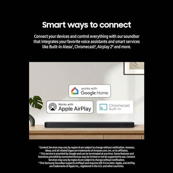 SAMSUNG Q800D 5.1.2ch Soundbar w/Wireless Dolby Atmos Audio, Q-Symphony, SpaceFit Sound Pro, Adaptive Sound, Game Mode Pro with Alexa Built-in, HW-Q800D/ZA