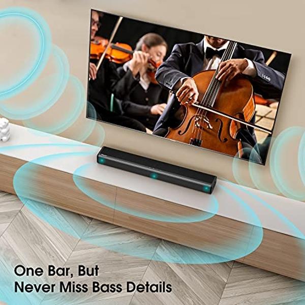 Hisense HS214 2.1ch Sound Bar with Built-in Subwoofer, 108W, All-in-one Compact Design with Wireless Bluetooth, Powered by Dolby Audio, Roku TV Ready, HDMI ARC/Optical/AUX/USB, 3 E