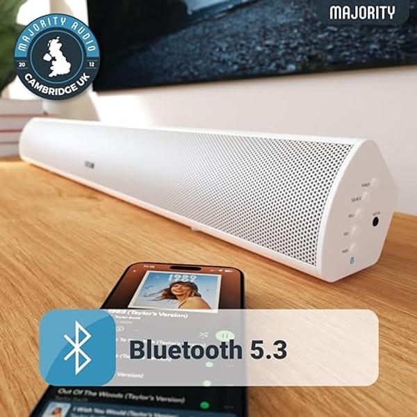 Pyle 46" Marine Sound Bar Speaker System for ATV/UTV with Bluetooth, 360W Peak Power Built-in Amplifier, 8x4 Woofers, 2x1 Treble, Remote Control, USB/AUX Input, Handlebar Mount, IP