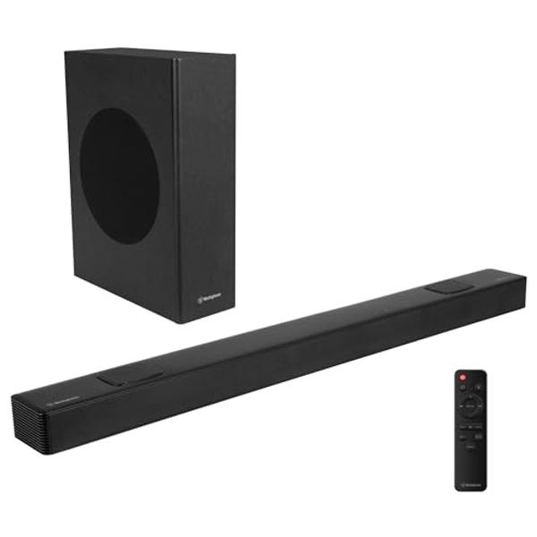 Westinghouse 5.1.2 Channel Soundbar for Smart TV, 200W Surround Sound w/Dolby Atmos & Dolby Digital Plus, Wireless Subwoofer, Height Speakers, Home Theater Audio, Bluetooth, Roku T