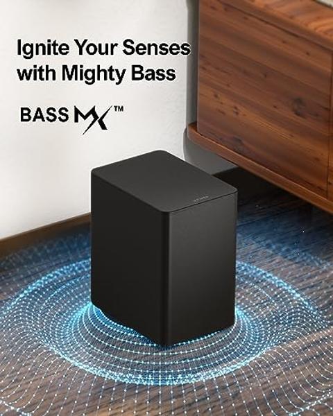 ULTIMEA 5.1 Sound Bar with Dolby Atmos, Wireless Subwoofer, 410W Peak Power Surround Sound System for TV, Sound Bar for Smart TV, Bass Boost and Surround Adjustable, Poseidon D60, 