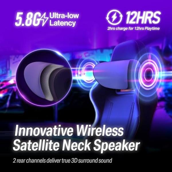 OXS Thunder Pro+ Gaming Soundbar with Wireless Satellite Neck Speaker, 7.1.2 Dolby Atmos Surround Sound System, Built-in Woofer, App Customization, RGB Effects, 3 Pro Gamer Modes, 