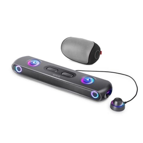 OXS Thunder Pro+ Gaming Soundbar with Wireless Satellite Neck Speaker, 7.1.2 Dolby Atmos Surround Sound System, Built-in Woofer, App Customization, RGB Effects, 3 Pro Gamer Modes, 