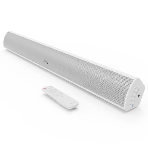 Majority Teton Sound Bar for TV | 120W Powerful Stereo 2.1 Channel Sound | Home Theatre 3D Soundbar with Built-in Subwoofer | HDMI ARC, Bluetooth, Optical, RCA, USB & AUX Playback 