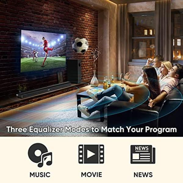 Sennheiser AMBEO Soundbar Plus for TV and Music with Immersive 3D Surround Sound, Virtual 7.1.4 Speaker Setup, Built-in Dual Subwoofers, Advanced Streaming Connectivity, Night Mode