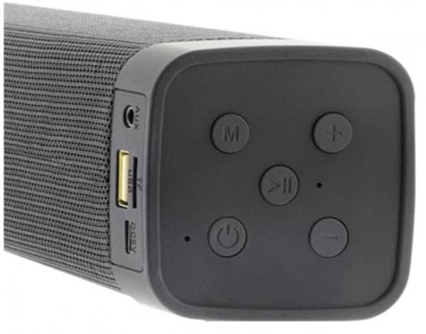 i.Sound ISound-6961 15-in. High-Performance Bluetooth Sound Bar and Speakerphone with FM Radio, Black