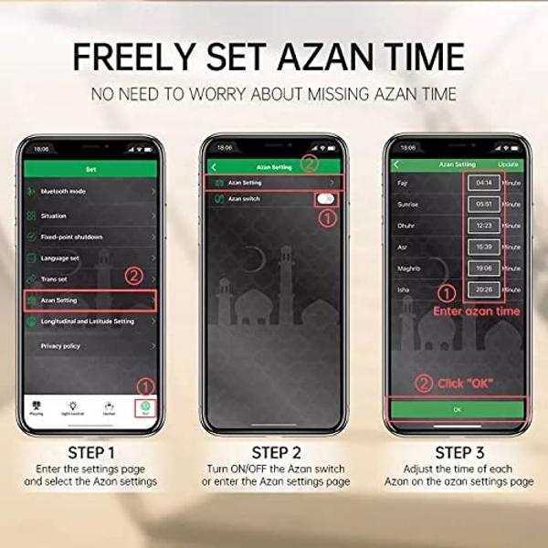 Karavan Equantu Athan/Azan/Prayer Clock | Quran Speaker | App/Remote Controlled