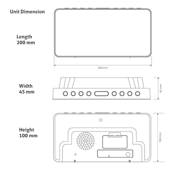 iHome Alarm Clock Radio with Bluetooth Speaker and Color Changing Lamp, USB Charging, and Speakerphone for Home, Office, or Dorm (IBT29BX6)
