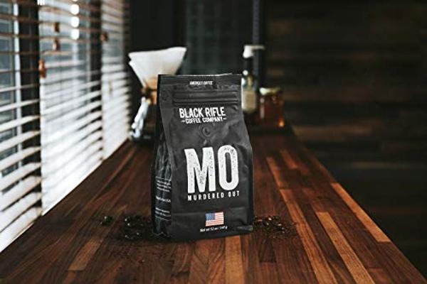 Black Rifle Coffee Company Murdered Out, Extra Dark Roast Ground Coffee, Columbian Roast With Bold Aroma and Smoky Flavors, Helps Support Veterans and First Responders, 12 Ounce Ba