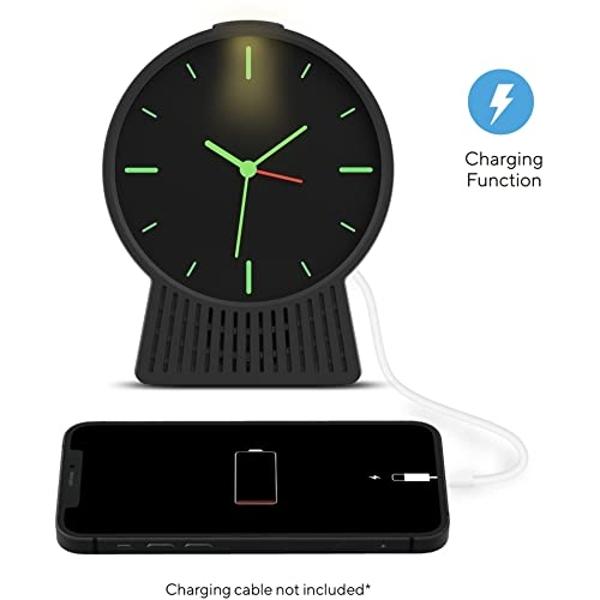 Soundfreaq Sound Rise II, SFQ-16: Bedside Alarm Clock Radio & Bluetooth Speaker, with Large Display Screen, FM Radio, Fast USB Charging, and Nature Sound