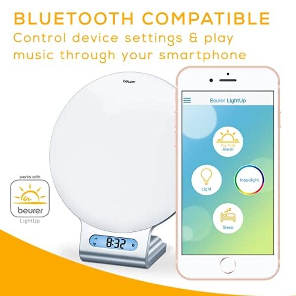 Sunrise Alarm Clock Sound Machine, Smart Wake-up Light, Wake Up Light with Sunrise/Sunset Simulation, Ambient Light & Sleep Assistant White Noise Sound Machine Baby Night Light, To