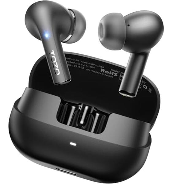 TOZO E2 Wireless Earbuds 10mm Drivers with Powerful Bass, App Customize 32 EQs, with 2 Mics AI Call Noise Cancellation, 30H Playtime, Bluetooth 5.3 Ear Buds, Comfort Fit in-Ear Hea