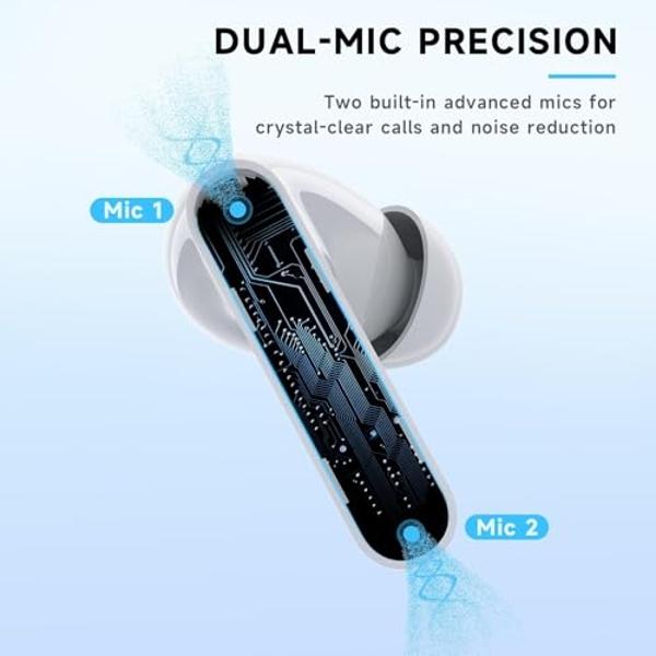 RYR 2.4GHz Wireless Gaming Earbuds, Bluetooth 5.3 in-Ear Headphones Bass Stereo, Gaming Earphones with Noise Cancelling Mic, LED Display, 36Hs Playtime for Meta Quest 3/2, PS5/4, V