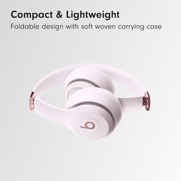 Beats Solo 4 - Wireless Bluetooth On-Ear Headphones, Cloud Pink (Renewed Premium)