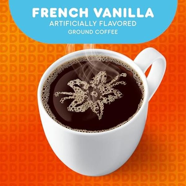 Dunkin' French Vanilla Flavored Ground Coffee, 12 Ounce (Pack of 1)