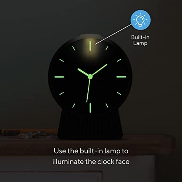 Core Innovations Retro Style Alarm Bluetooth Speaker Table Clock, Black