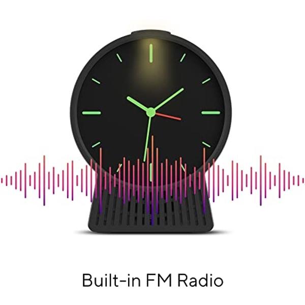 Core Innovations Retro Style Alarm Bluetooth Speaker Table Clock, Black