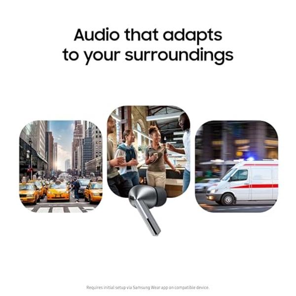 SAMSUNG Galaxy Buds 3 Pro AI True Wireless Bluetooth Earbuds, Noise Cancelling, Sound Optimization, Redesigned Comfort Fit, White [US Version, Amazon Exclusive, 2Yr Warranty]