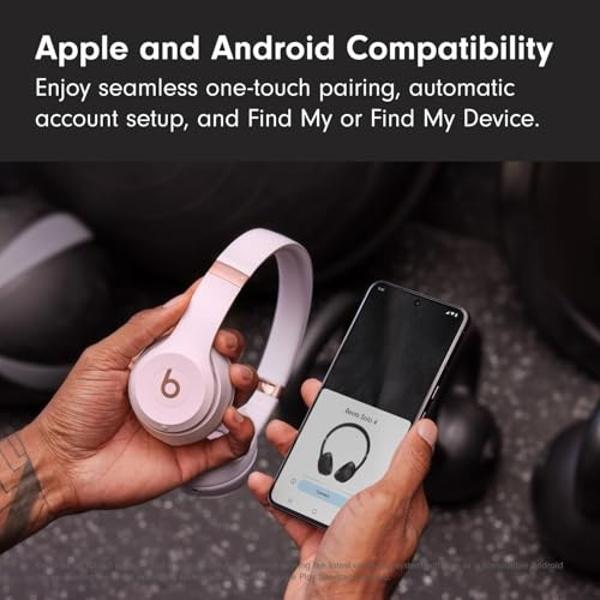 Beats Solo 4 - Wireless Bluetooth On-Ear Headphones, Cloud Pink (Renewed Premium)