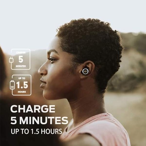 Monster Clarity 101 AirLinks Wireless Earbuds, Bluetooth 5.0 in-Ear Headphones with Charging Case, Stereo Earphones Deep Bass Sound, IPX5 Waterproof, Built-in Mic, Clear Call, Secu