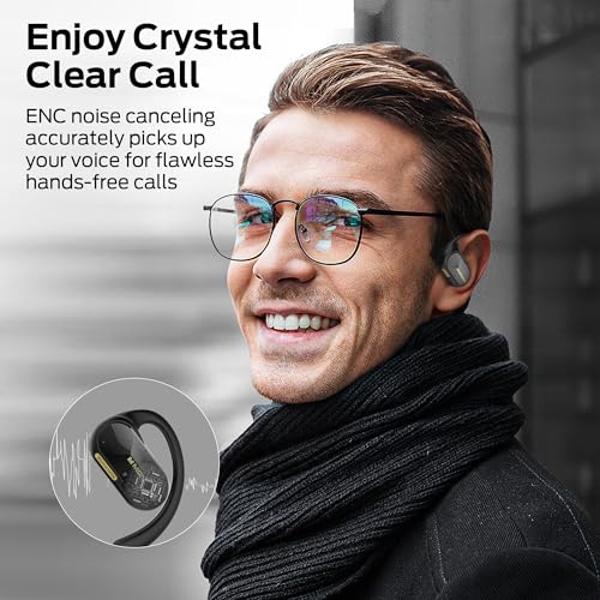 Monster Open Ear AC312 Headphones, Bluetooth 5.4, Wireless Earbuds with ENC Noise-Cancelling Mic, Immersive Stereo Sound by 16mm Large Drivers, Clear Calls, 32H Playtime, Sport Ear