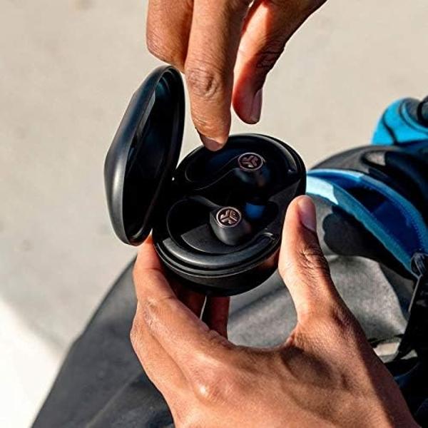 JLab JBuds Air Sport True Wireless Bluetooth Earbuds + Charging Case, Black, IP66 Sweat Resistance, Class 1 Bluetooth 5.0 Connection, 3 EQ Sound Settings JLab Signature, Balanced, 