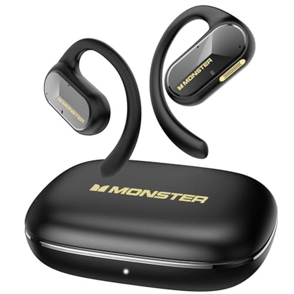 Monster Open Ear AC312 Headphones, Bluetooth 5.4, Wireless Earbuds with ENC Noise-Cancelling Mic, Immersive Stereo Sound by 16mm Large Drivers, Clear Calls, 32H Playtime, Sport Ear