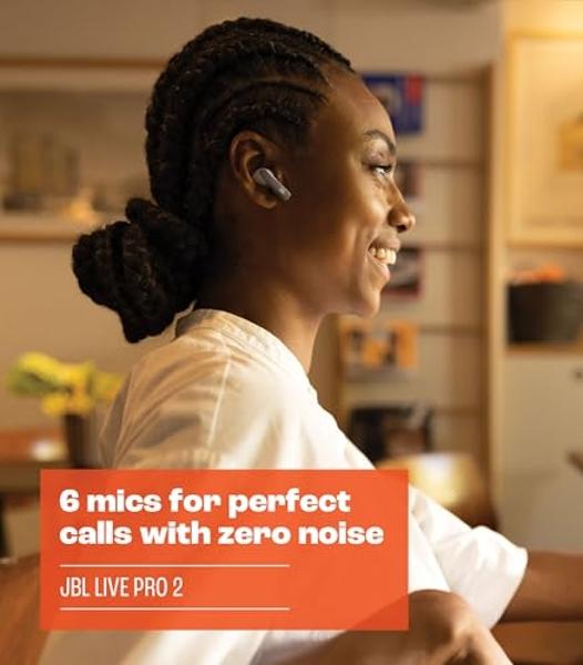 JBL Live Pro 2 - True Wireless Noise Cancelling Earbuds, up to 40 Hours of Playback with Wireless Charging, 6 mics for Perfect Calls, Touch & Voice Control, IPX5 Water Resistant (S