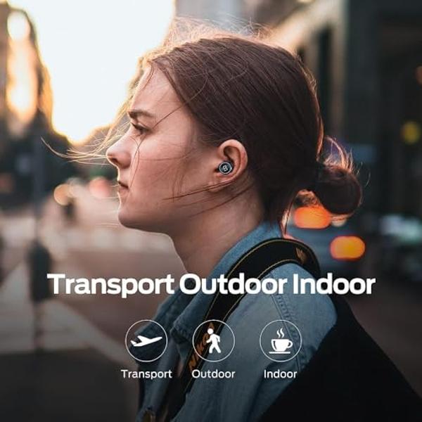 Monster Clarity 101 AirLinks Wireless Earbuds, Bluetooth 5.0 in-Ear Headphones with Charging Case, Stereo Earphones Deep Bass Sound, IPX5 Waterproof, Built-in Mic, Clear Call, Secu