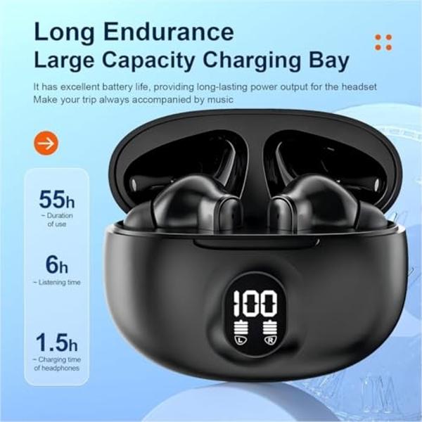 Bluetooth Headphones, aptX-HD Wireless 5.0 Bluetooth Earbuds CVC 8.0 Noise Canceling Mic, in-Ear Magnetic Neckband Earphones 30Hrs Playtime, IPX7 Sweatproof Deep Bass Headset for P